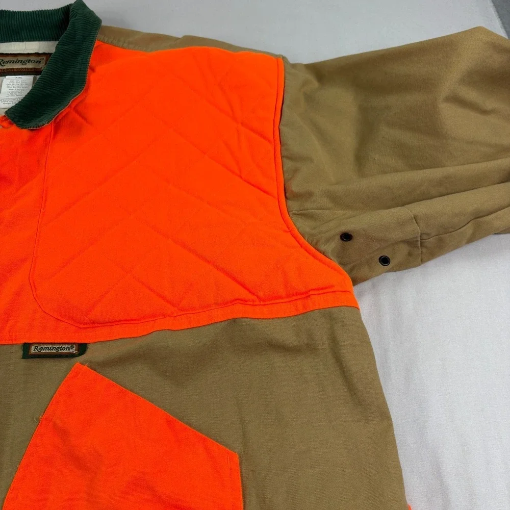 Remington Jacket Mens 2XL Orange Brown Hunting Outdoor Collared
